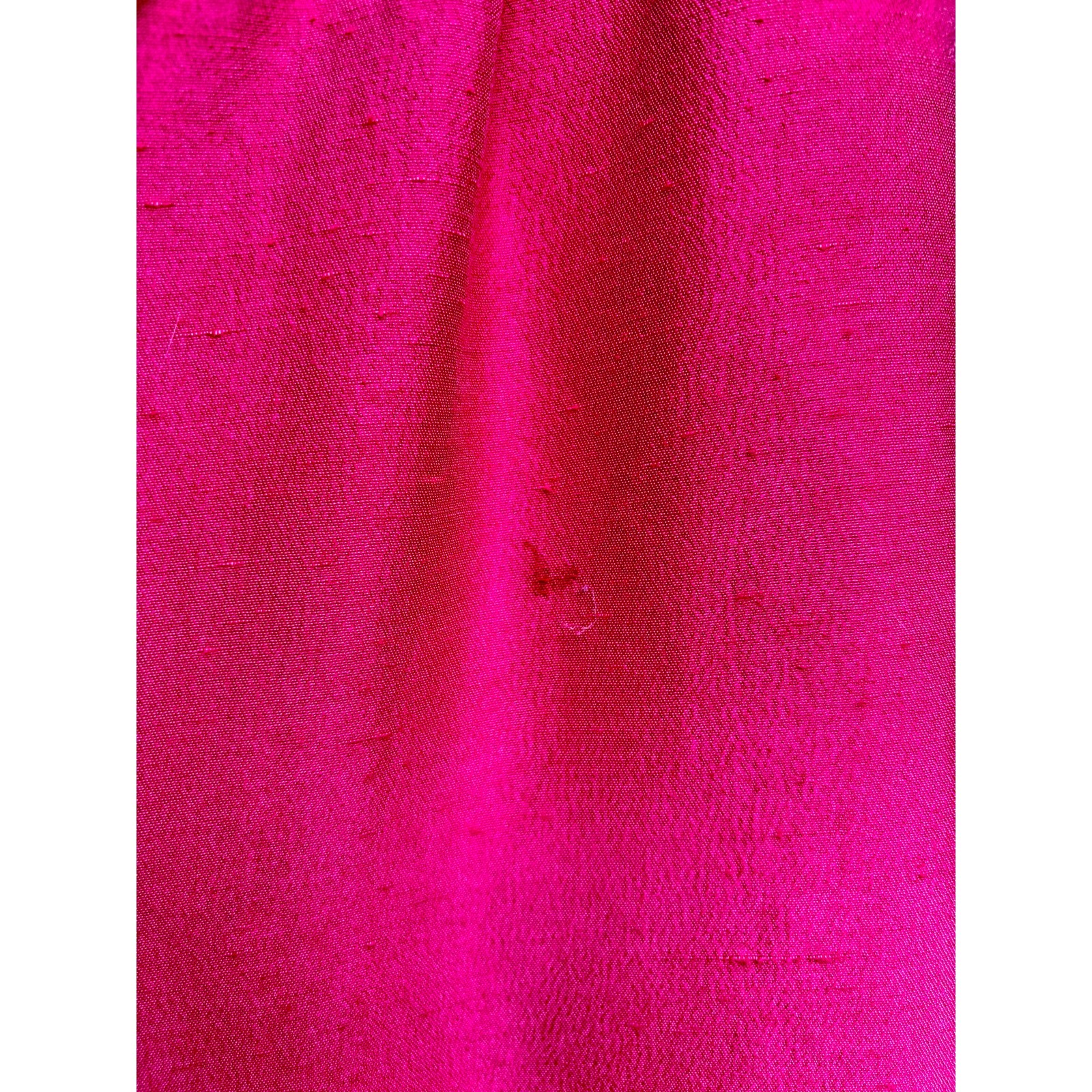 Vintage 1990s Watters Hot Pink Evening Gown Braided Neckline Midi Dress AS IS