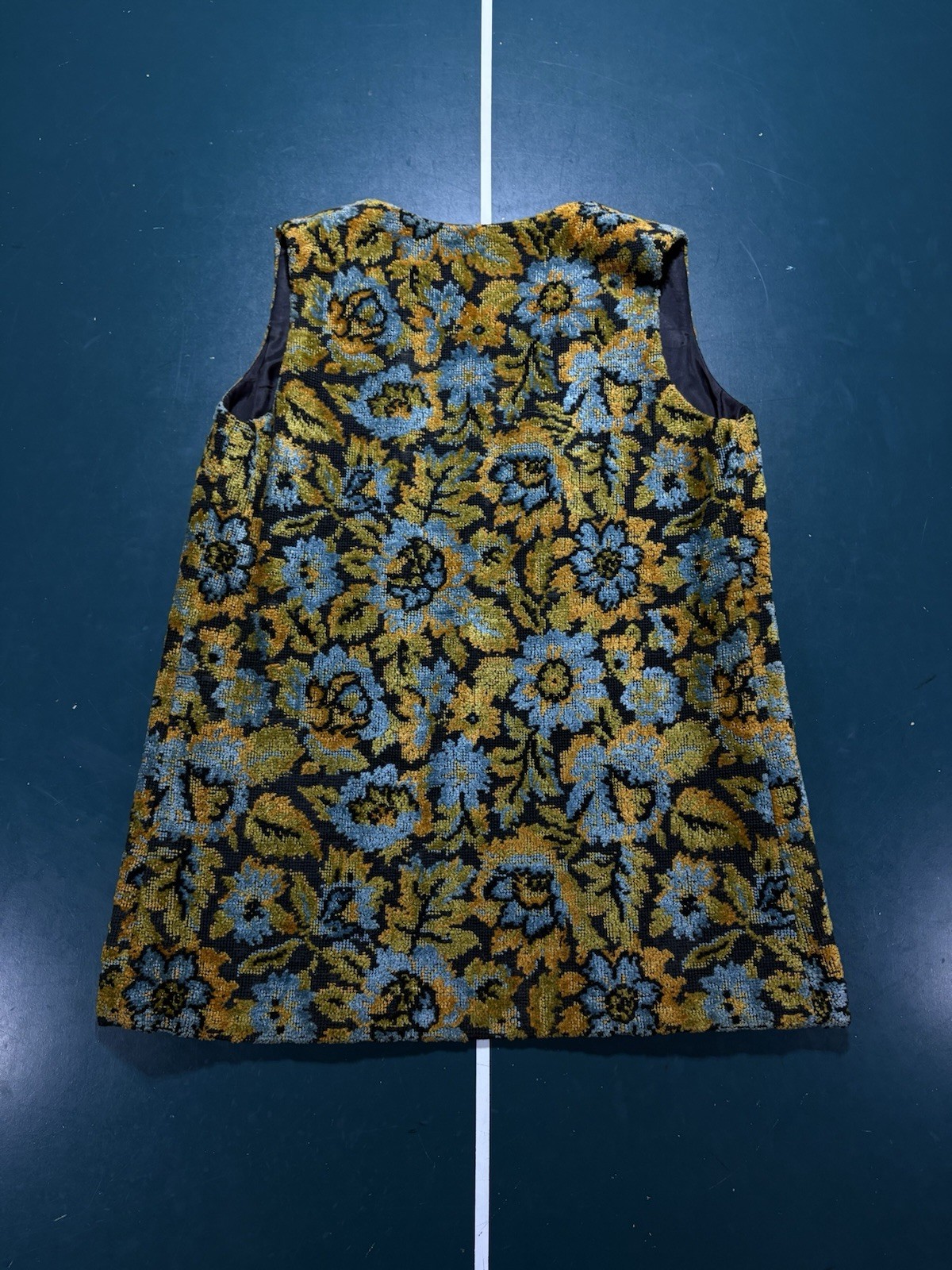 Vintage 70s Aladdin Tapestry Vest Women’s Small Floral Leaf Boho Hippie Rare