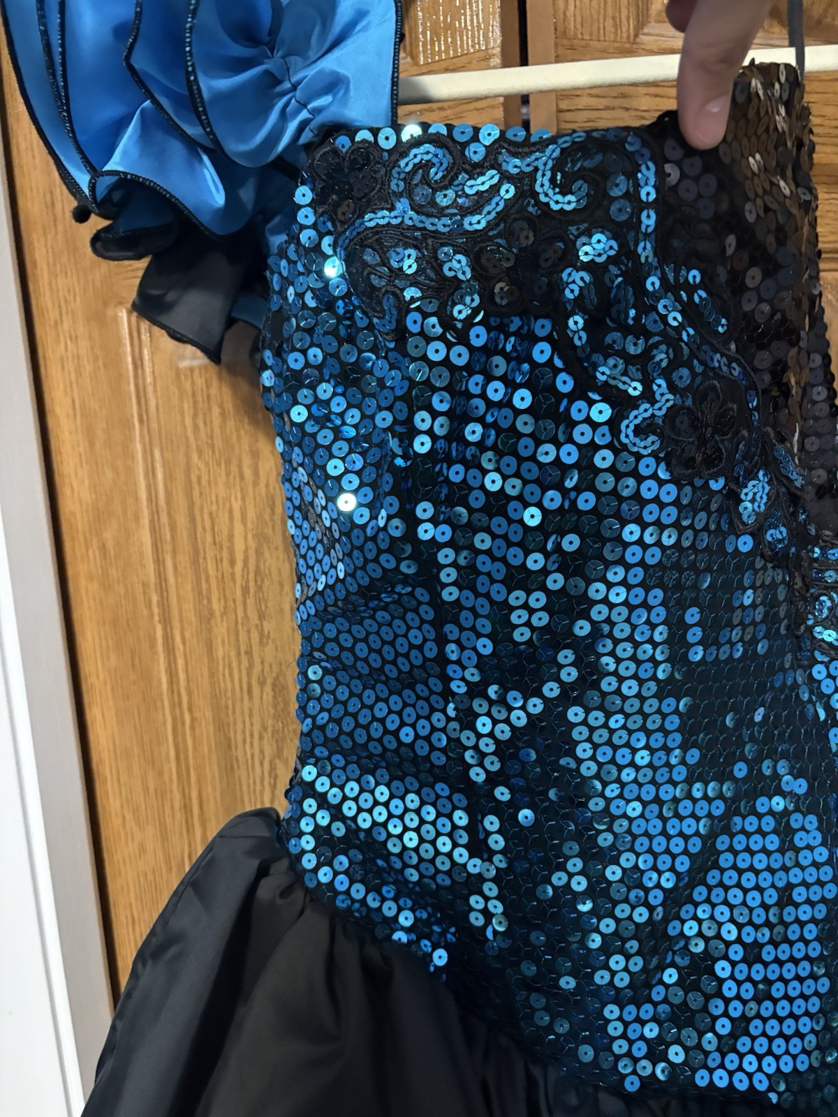 Vintage J Reynolds Sequins One Shoulder Prom Party Formal Dress Gown Sz 13 USA