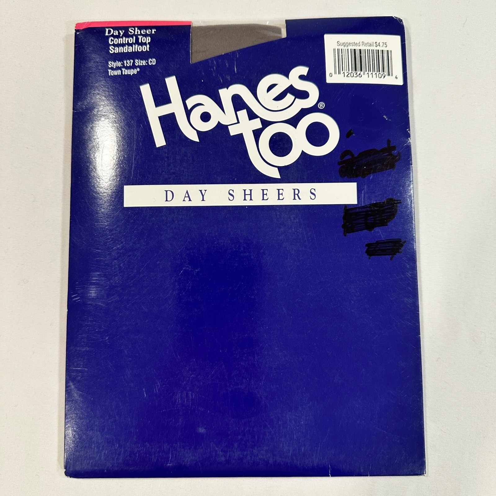 Hanes Too Day Sheer Control Top Pantyhose Women Size CD Town Taupe 4pk | Vintage