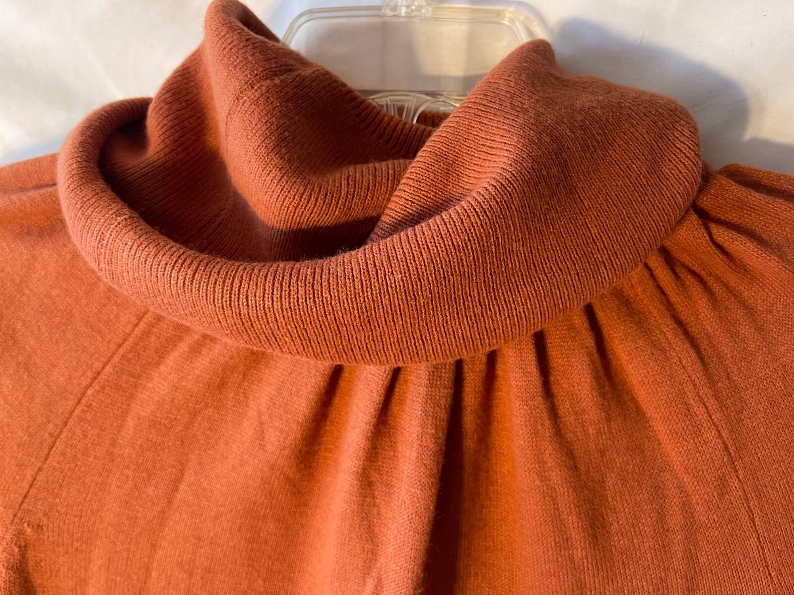 VINTAGE SOCIETY TURTLENECK ACRYLIC SWEATER, Terracotta, M 38″ Bust, EUC