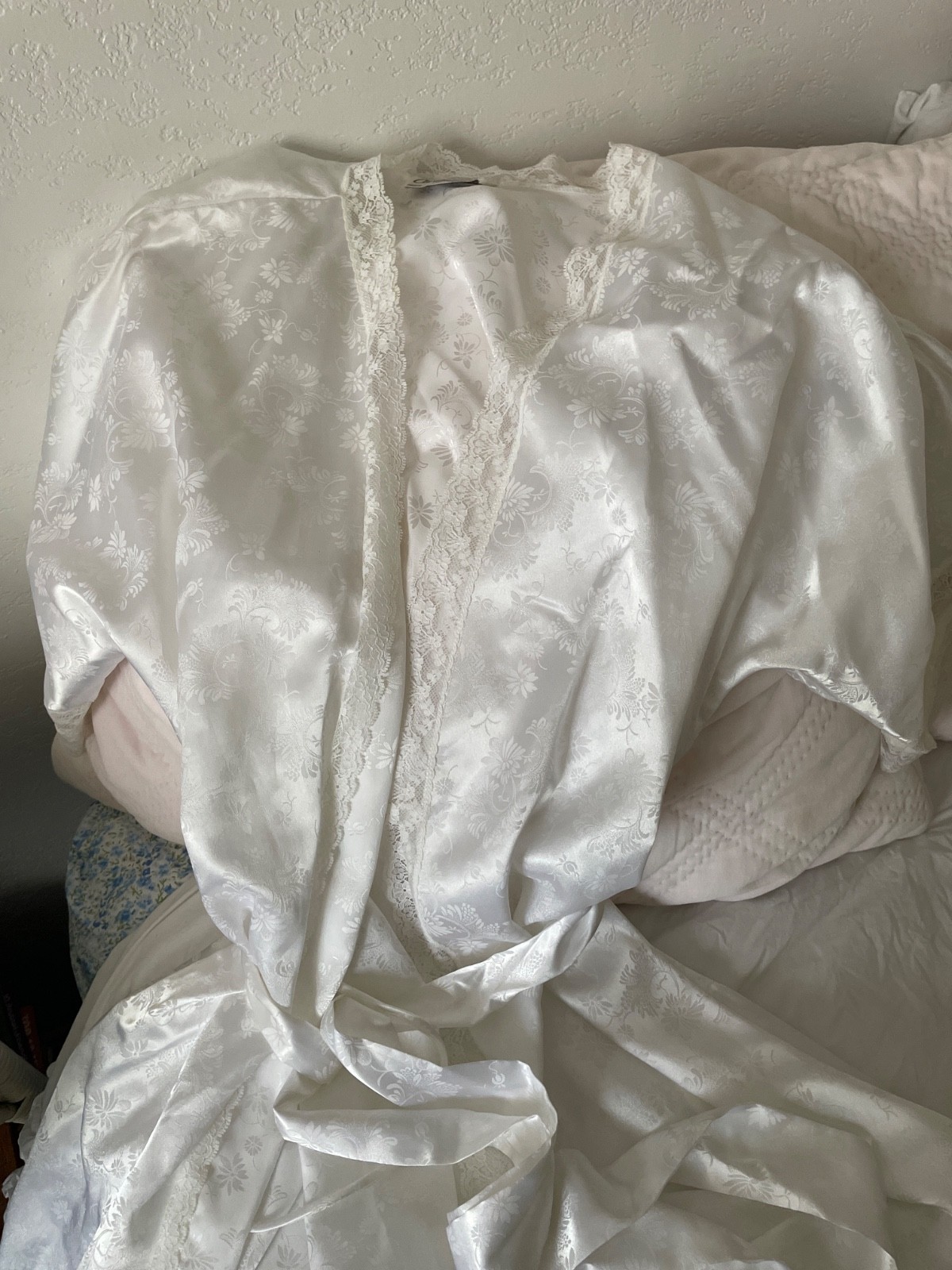 Vtg CHRISTIAN DIOR DRESSING Large Short Wrap Robe