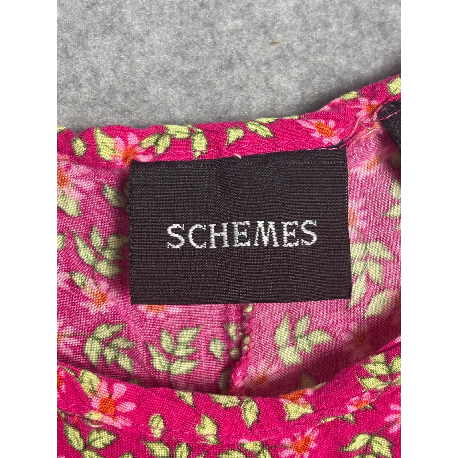 Vintage Schemes Floral Rayon Slip Dress Women M Pink Sleeveless Midi Y2K Cottage