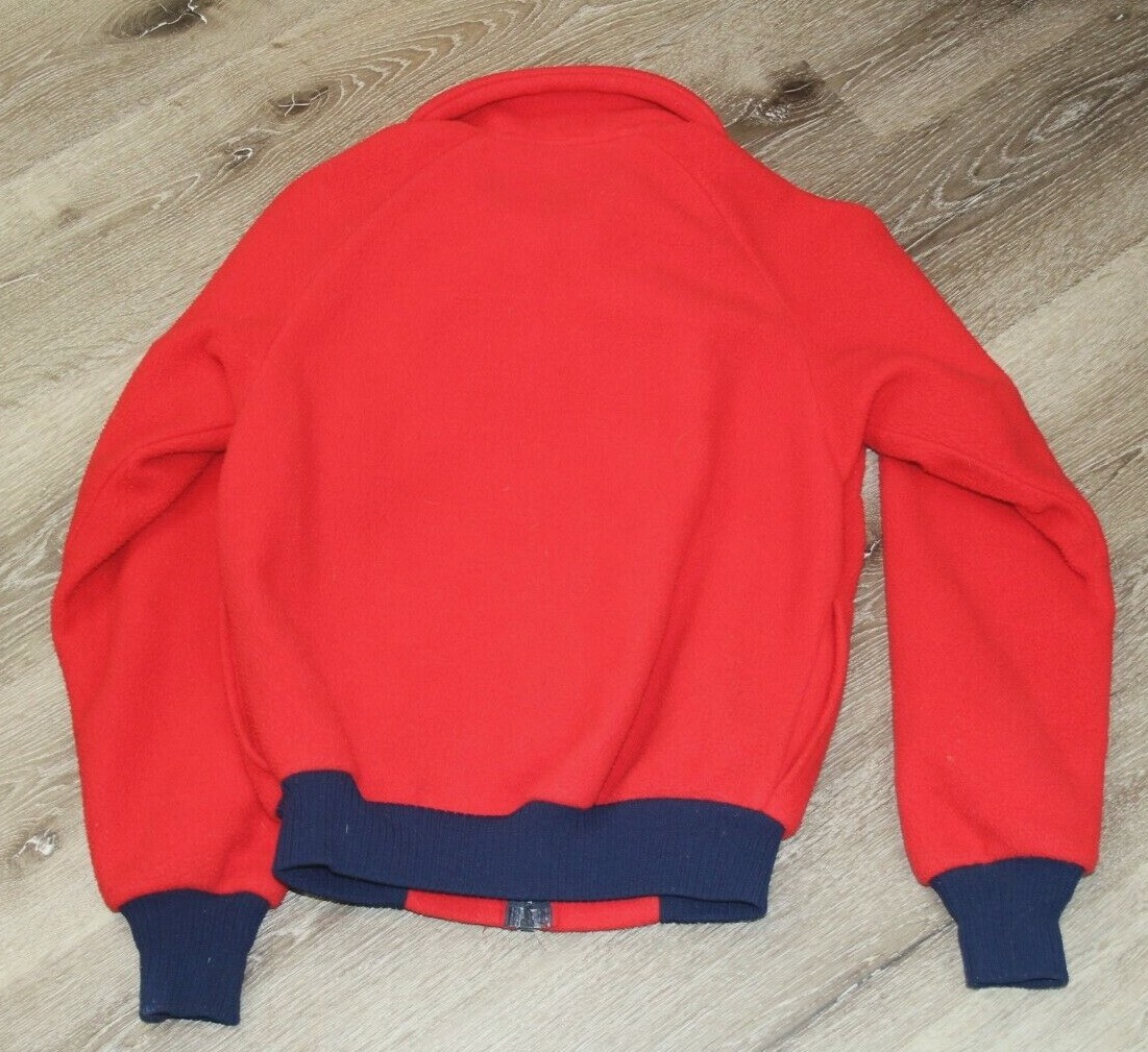 RARE Vintage 70s Patagonia Big Logo Womens Fleece Jacket Size 11/12 Full Zip