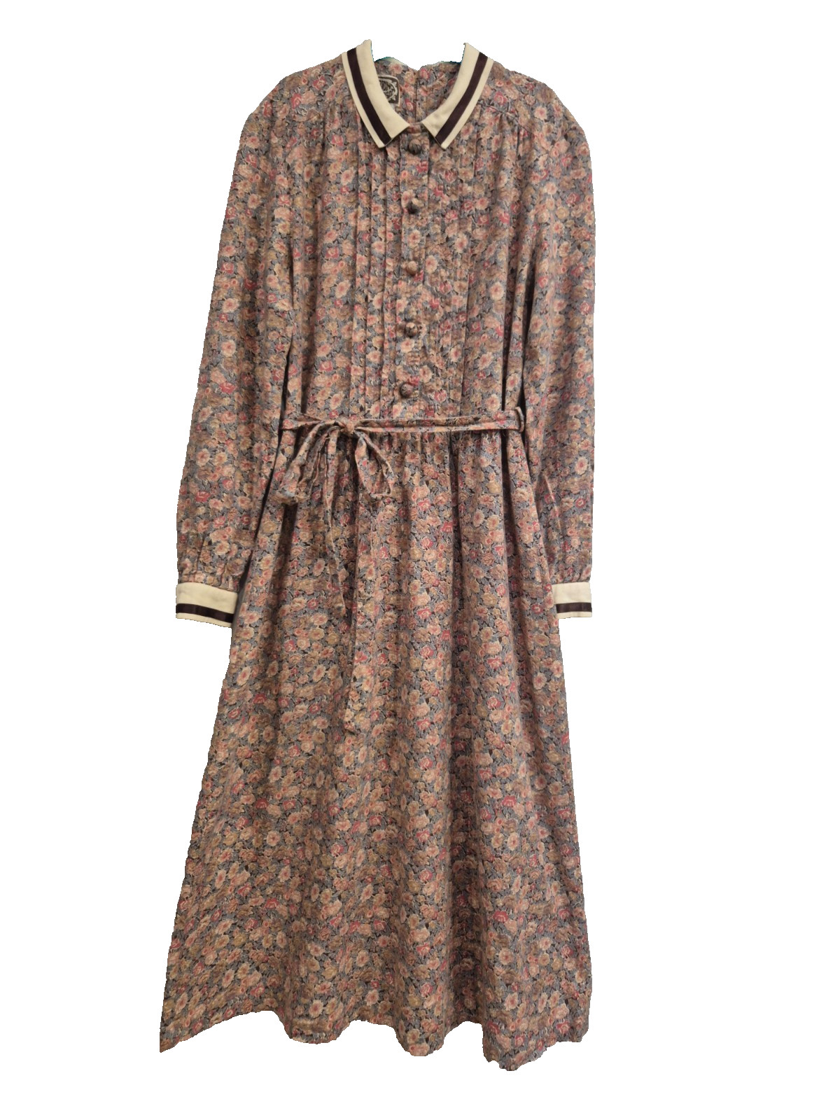 Vintage Marion Donaldson Liberty of London Floral Cotton Wool Dress UK 14 M