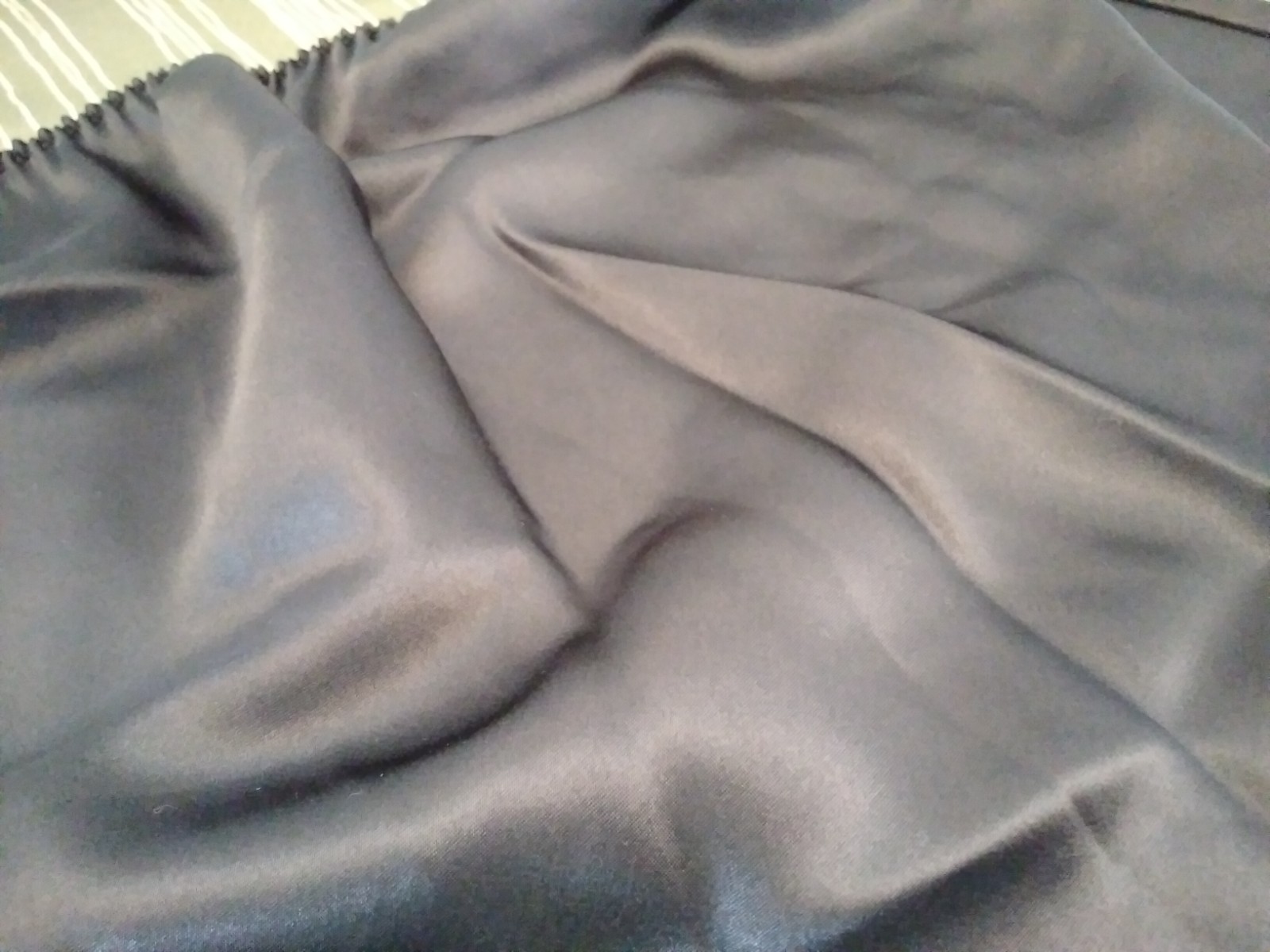 Skirt Half Slip Black Shiny Silky Glossy Farr West Style M-L