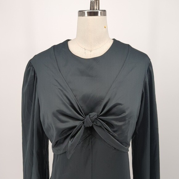 Vintage Dutchess Front Tie Wide Leg Jumpsuit Black 13 retro hippie party casual