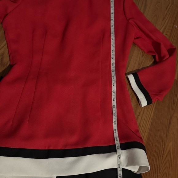 VTG 80’s Anthony Sicari Red 2- Piece Blazer Skirt Set Made in USA Retro Rare