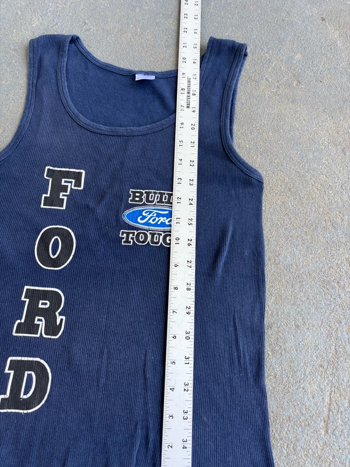 VTG 90s Sexy FORD Americana Wife Beater.bodycon Large.single Stitch