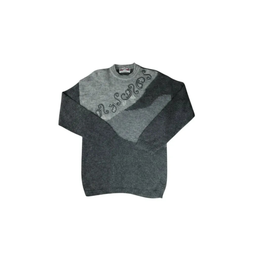 Vintage Amourelle Pullover Jumper — Mohair — Grey — Size M