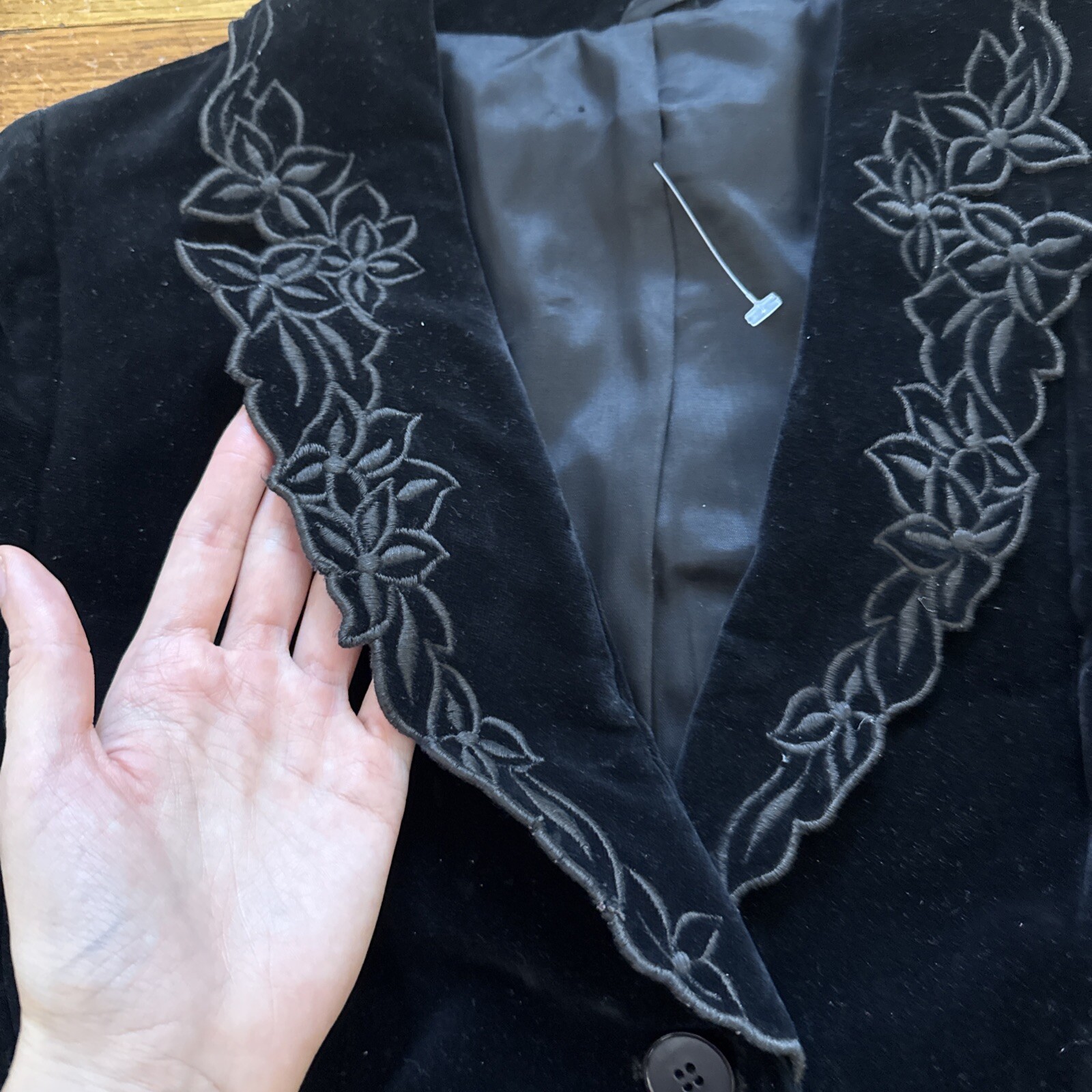 Vtg 60s Harrods Mono London Womens Black Jacket Blazer Size 10