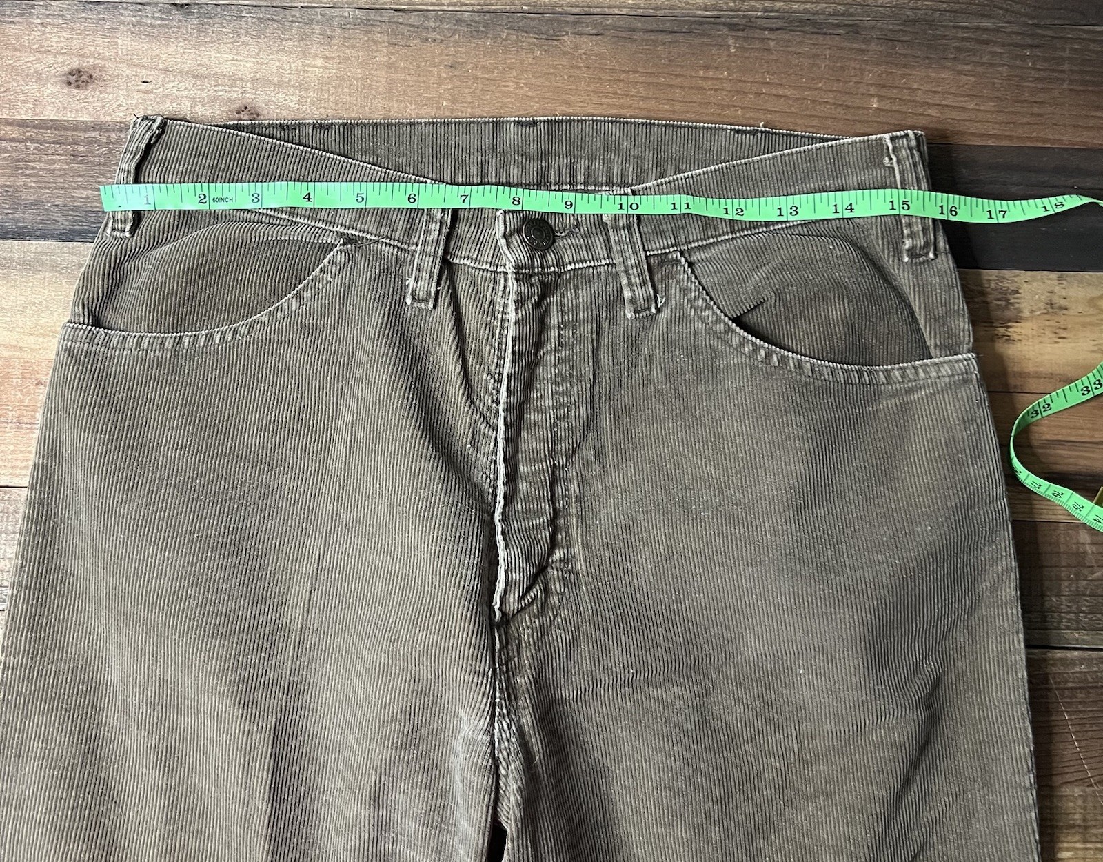 Vintage 70s 80s Gap Pioneer Corduroy Pants Size 31 X 33 Brown Straight Leg