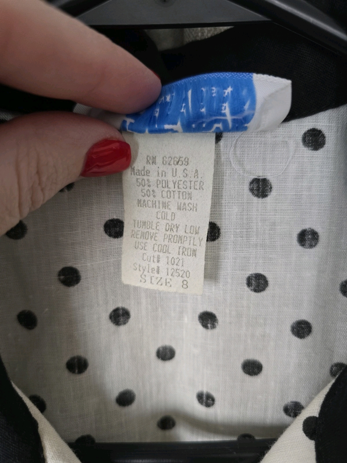 Peri Petites Vtg 80s Polka Dot Button Down Pencil Dress Size 8 Pinup Housewife