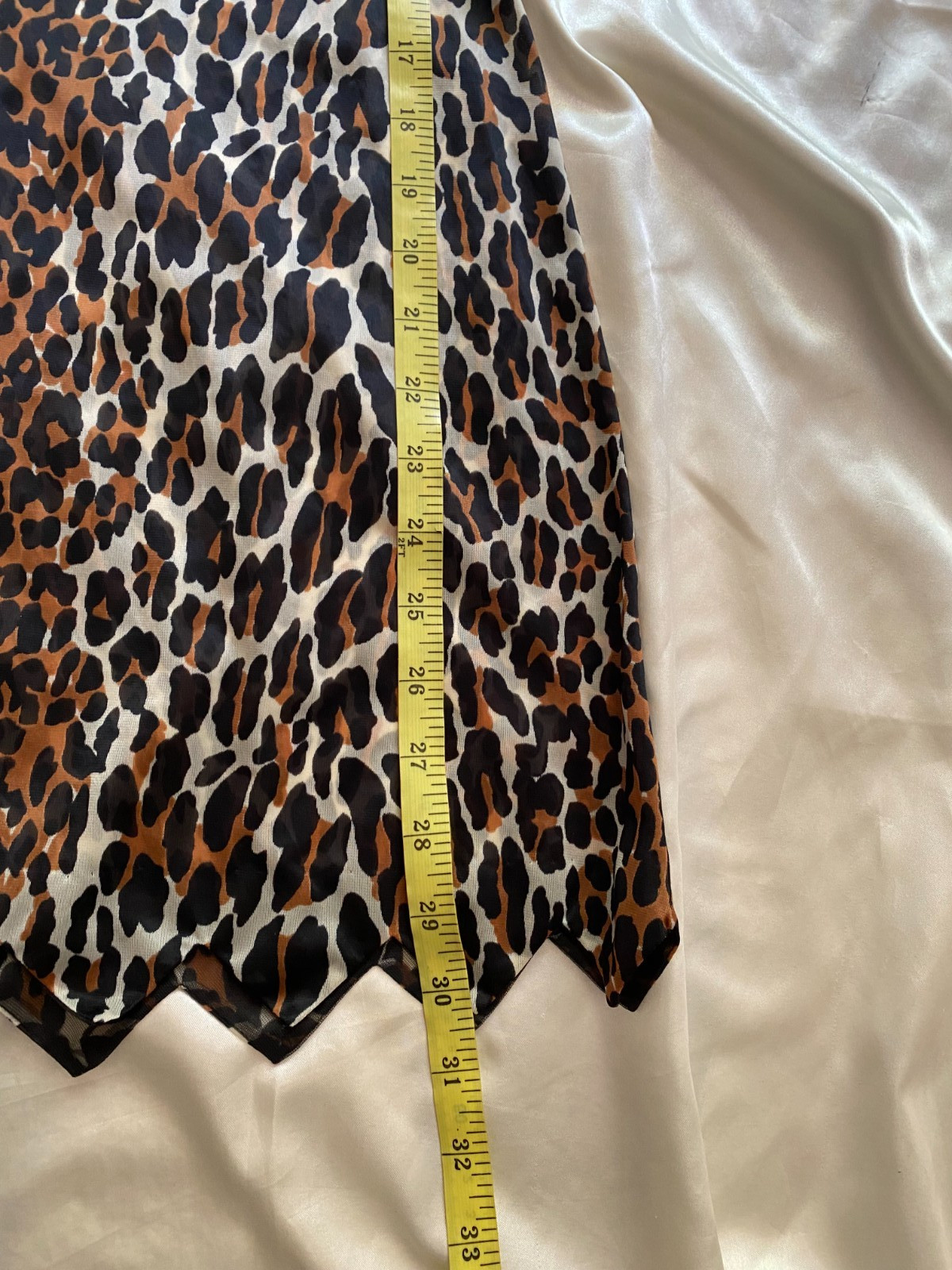 Vintage 1960s Leopard Mini Half Slip & Robe Set Boho Small