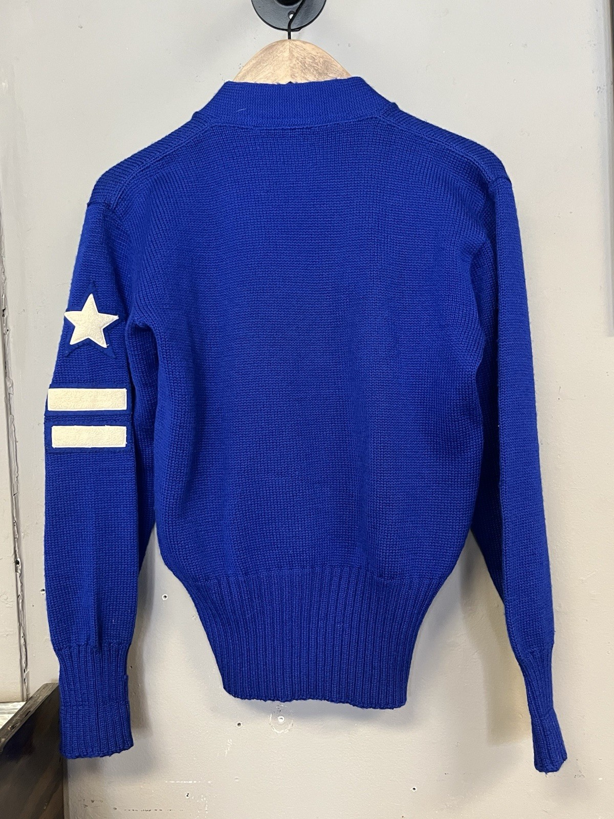 True Vintage 1950s Imperial knitted Letterman Sweater USA 100% Wool