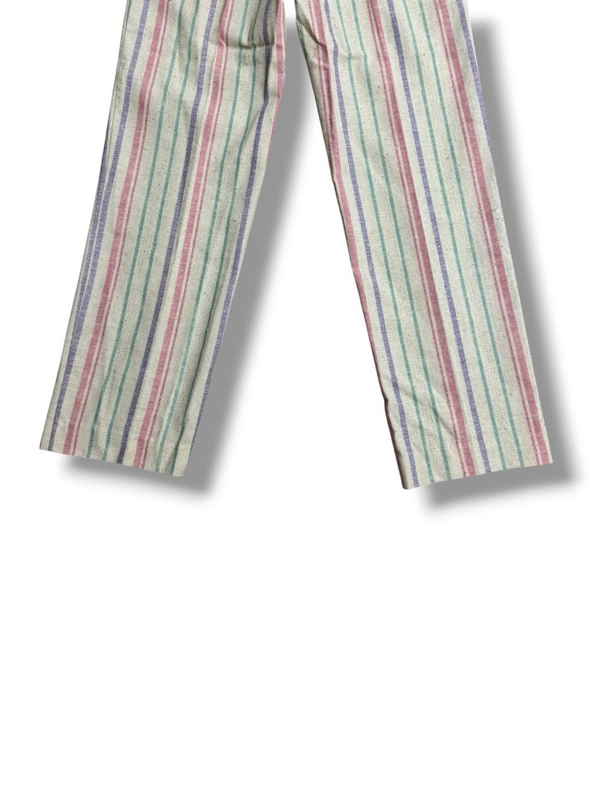 Vintage Country Suburbans Union Made Stripe Pants Size 6 High Rise Wide Leg USA