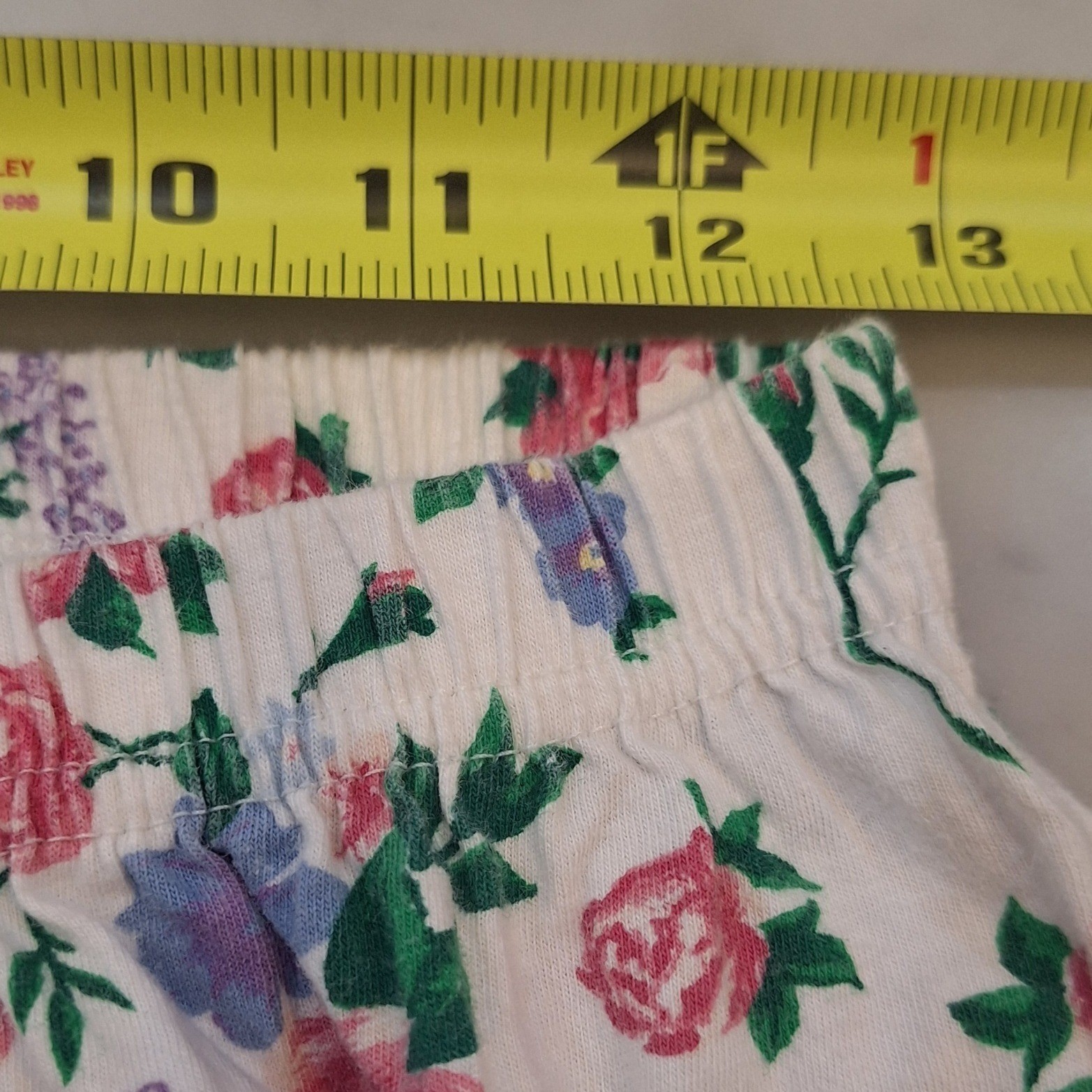 Vintage 90s The Eagle’s Eye Pajama Set Womens Med Ivory Floral Cotton Sleepwear