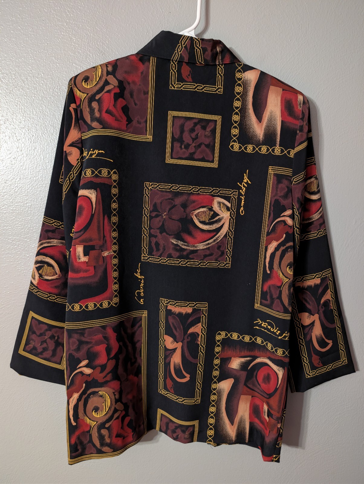 Vtg Kensington Square Abstract Blazer S Geometric Whimsigoth Artsy Blazer USA