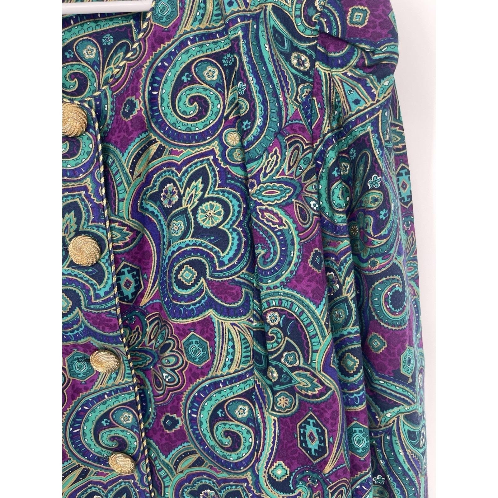 vtg just in thyme ltd womens size 6 floral jacket rayon blend Shoulder Pads