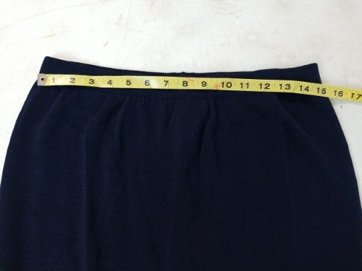 VTG John Patrick For Geoda Design Knit Skirt/ Top Navy Set