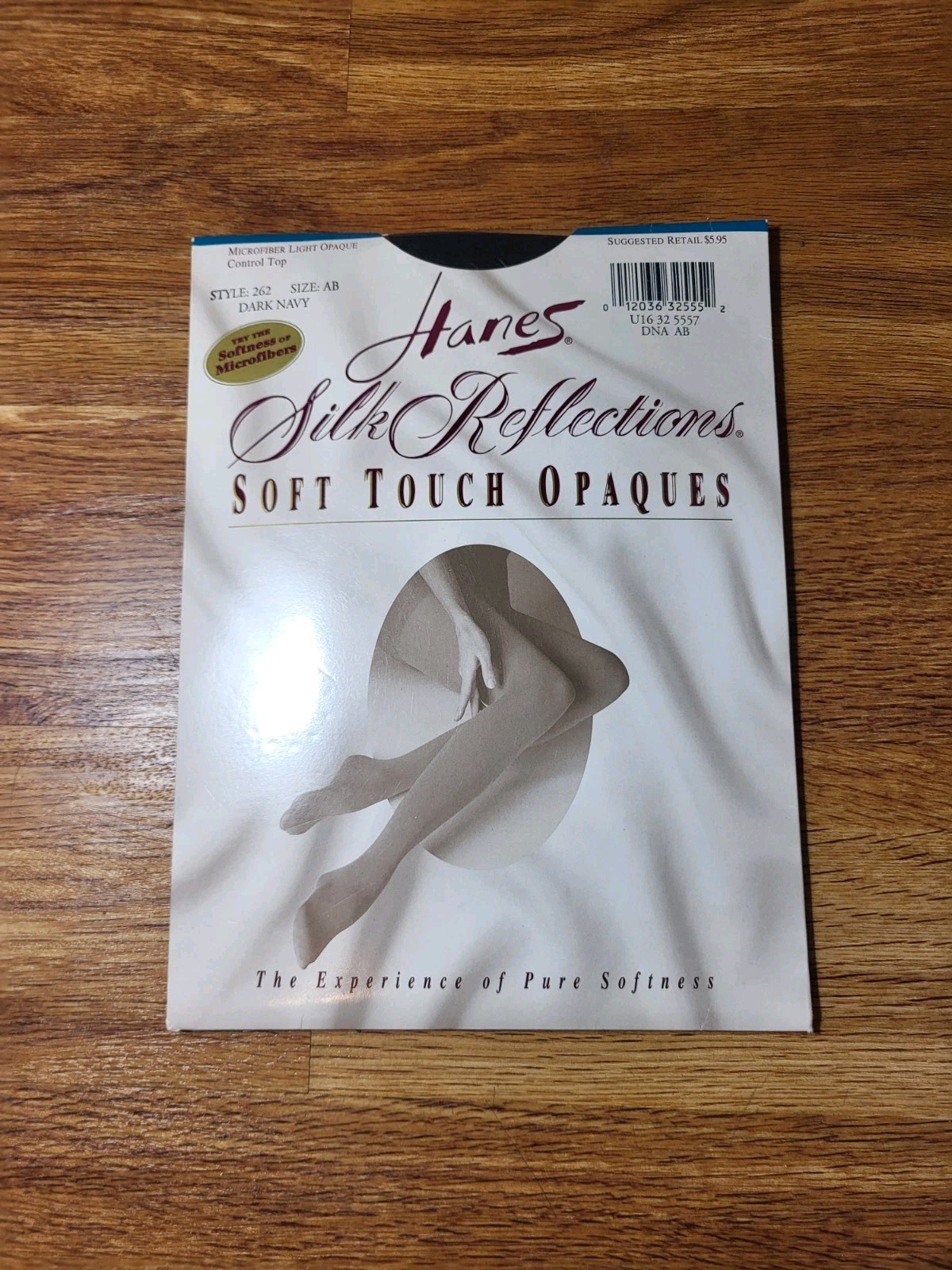 Hanes Silk Reflections Soft Touch Opaques Style 262 Size AB Dark Navy