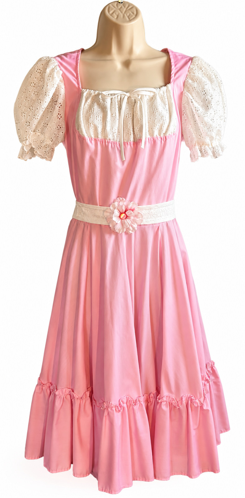 Vintage Cotton Candy Pink Square Dance Dress Size 12