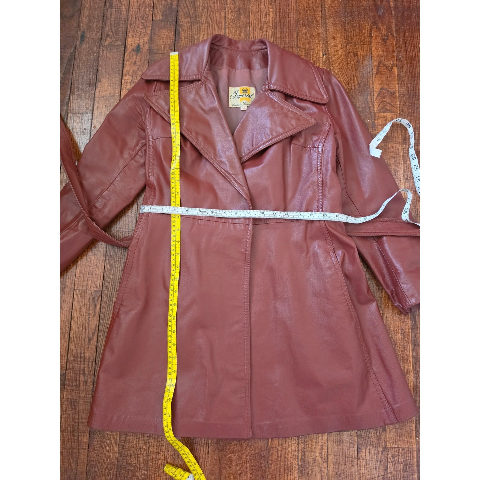 Imperial Leather VTG Grunge Military Utility Bright Brown Jacket sz 5-6 (XS-S)