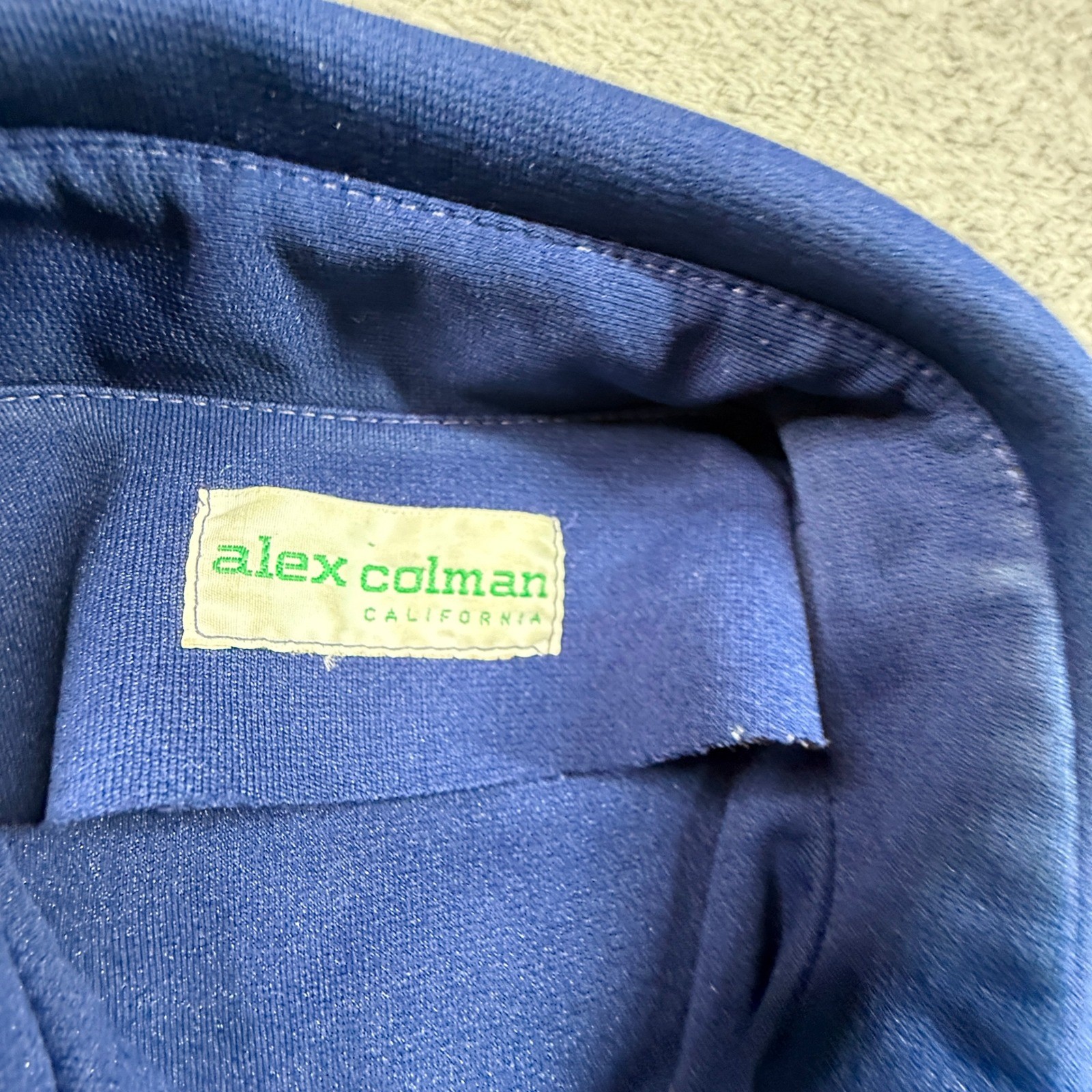 Alex Coleman Button Up Shirt Womens M/L Blue Excellent Vintage 70s Western Rodeo