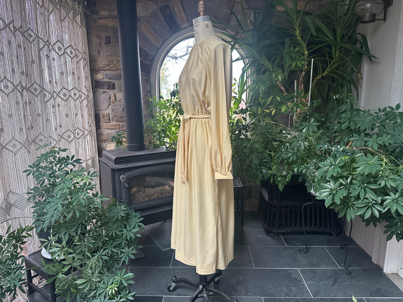 Vintage 1970s Flowing Buttery Ivory Quiana Knit Dress Schrader Sport New York