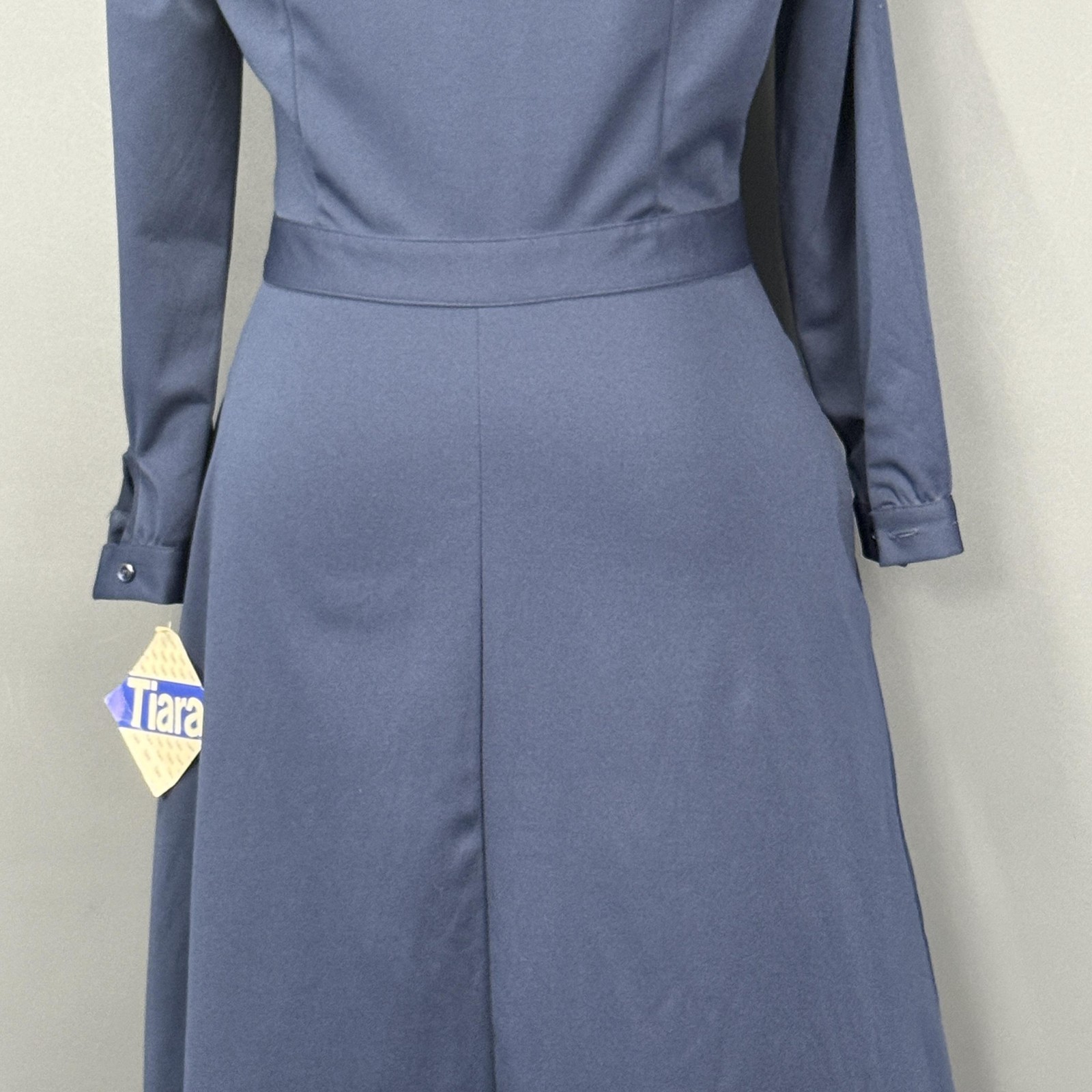 Vintage Tiara Dress Womens 16 Long Sleeve A Line Shirt Uniform 70s Polyester