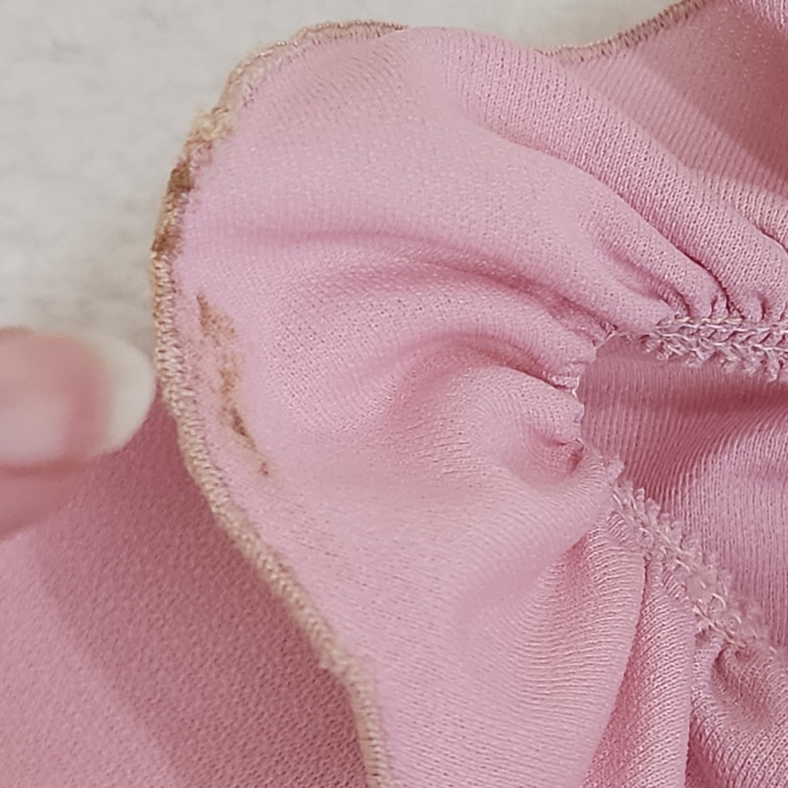 Ruffle Neck Blouse Vintage 70s Pink Sz 14 Boston Maid Pink Ruffled Top #1355