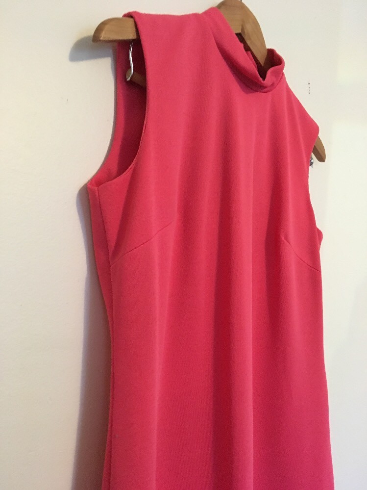 Retro Sleeveless Pink Dress Vintage 1970s Design Tall