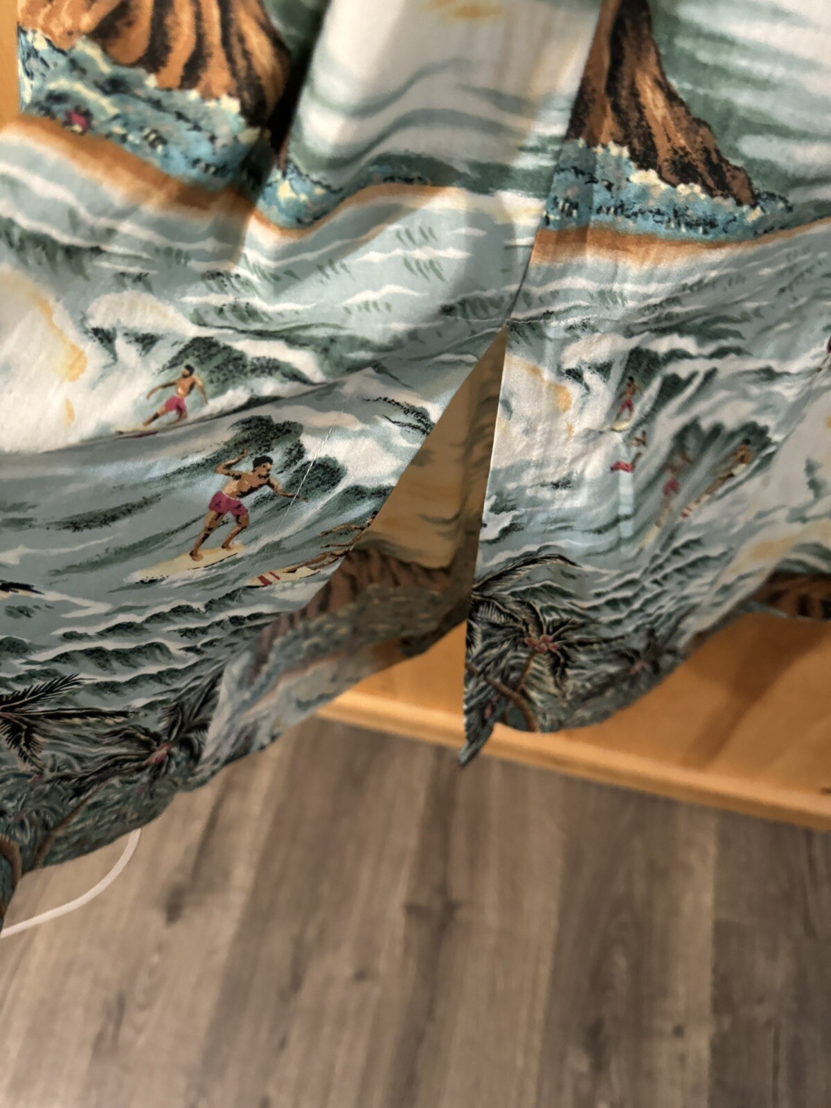 Womens Pineapple Juice Hawaiian MuumuuMidi (2 Flaws) SMALL BUST 18 Across