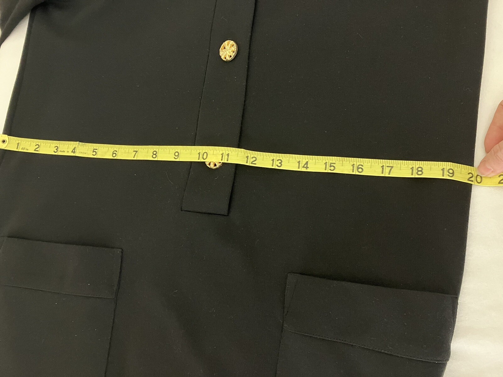Vtg 80s Anastasia Pocket Front Little Black Dress Women’s Sz 10 Made in USA