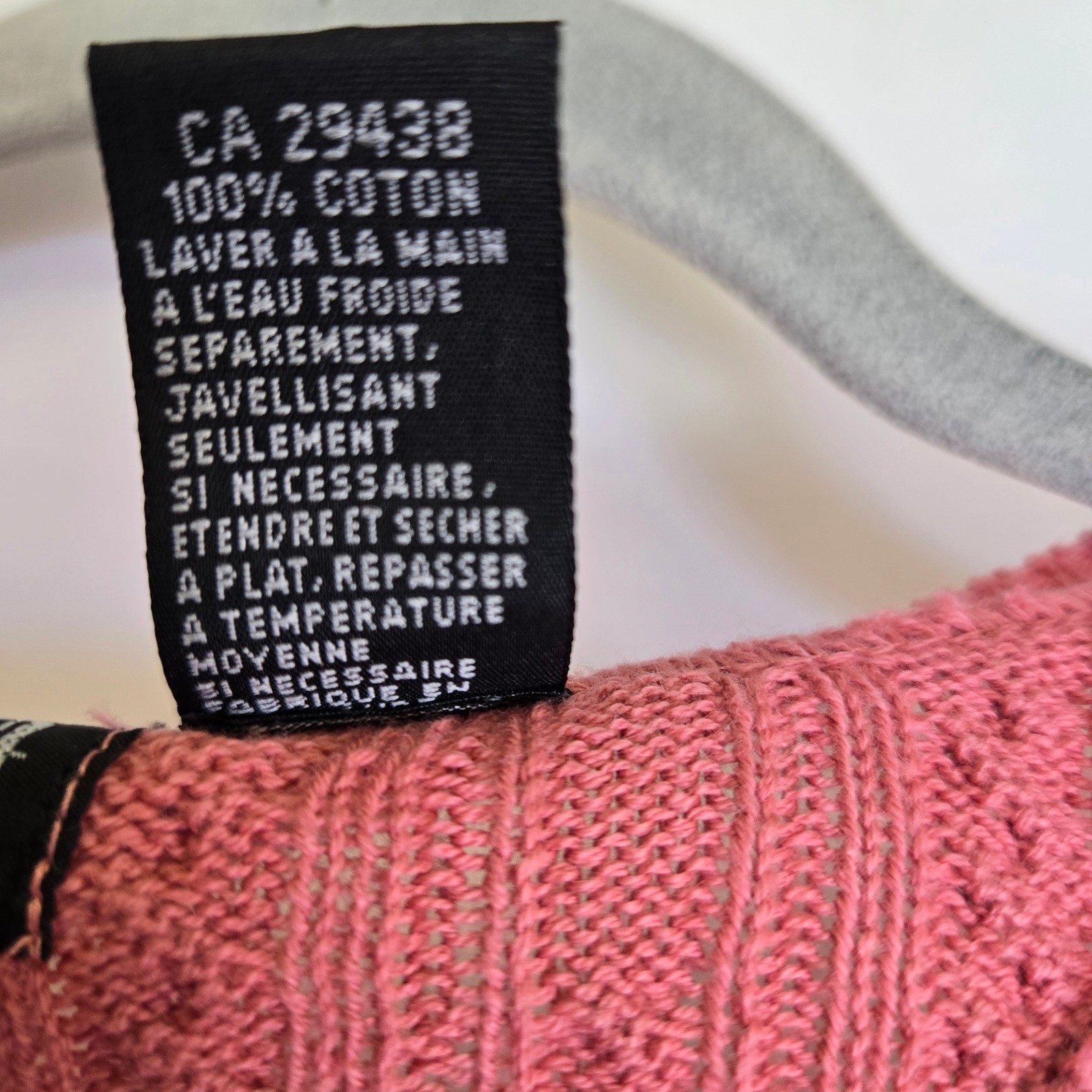 Wainscott 100% Cotton Classic Preppy Cable Knit Sweater, Pink, Medium, Vintage