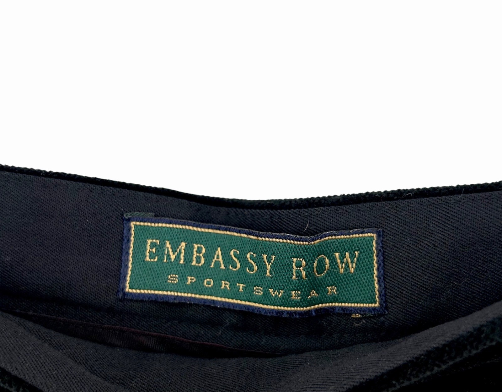 VINTAGE EMBASSY ROW SPORTSWEAR BLACK VELVET FORMAL HIGH WAIST PANTS – 12 HOLIDAY