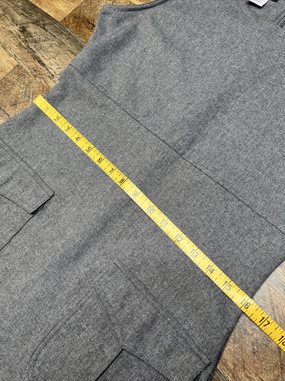 Vintage No Excuses Gray Dress Front Pocket Sleeveless Size Large Preowned
