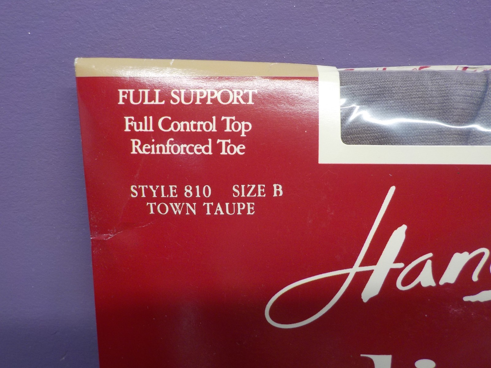 VTG NOS Hanes Alive Support Pantyhose Style 810 Size B Town Taupe Full Support