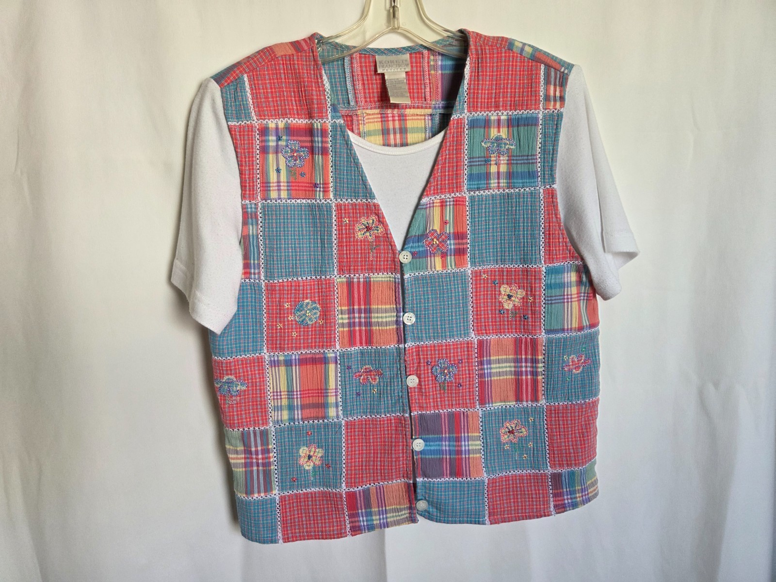 Vintage Koret Francisca Petites Woman’s Top Short Sleeve Size M