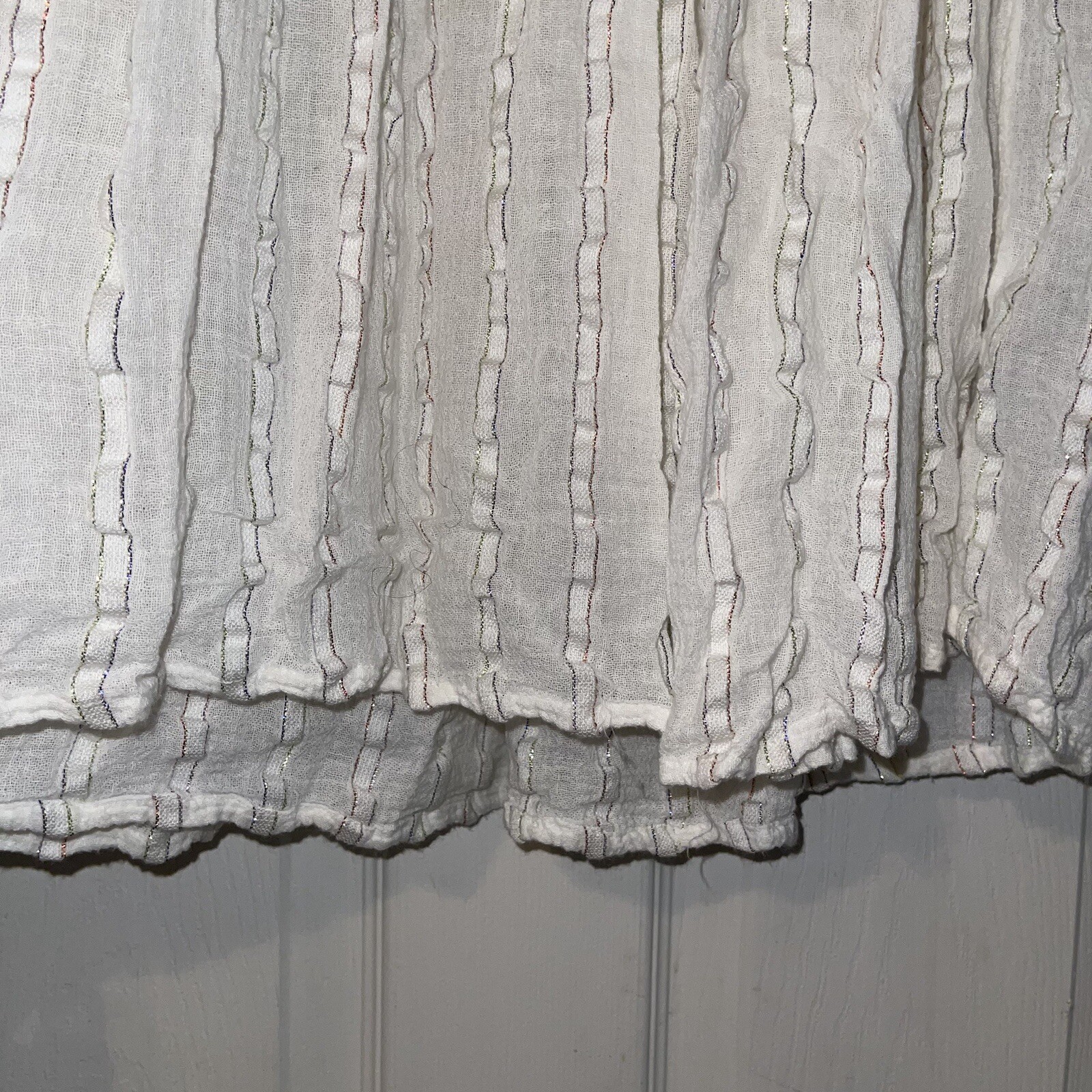 Miami Greece Fashions Inc Vintage Gauze Grecian Sun Dress Butterfly Sleeve Lace