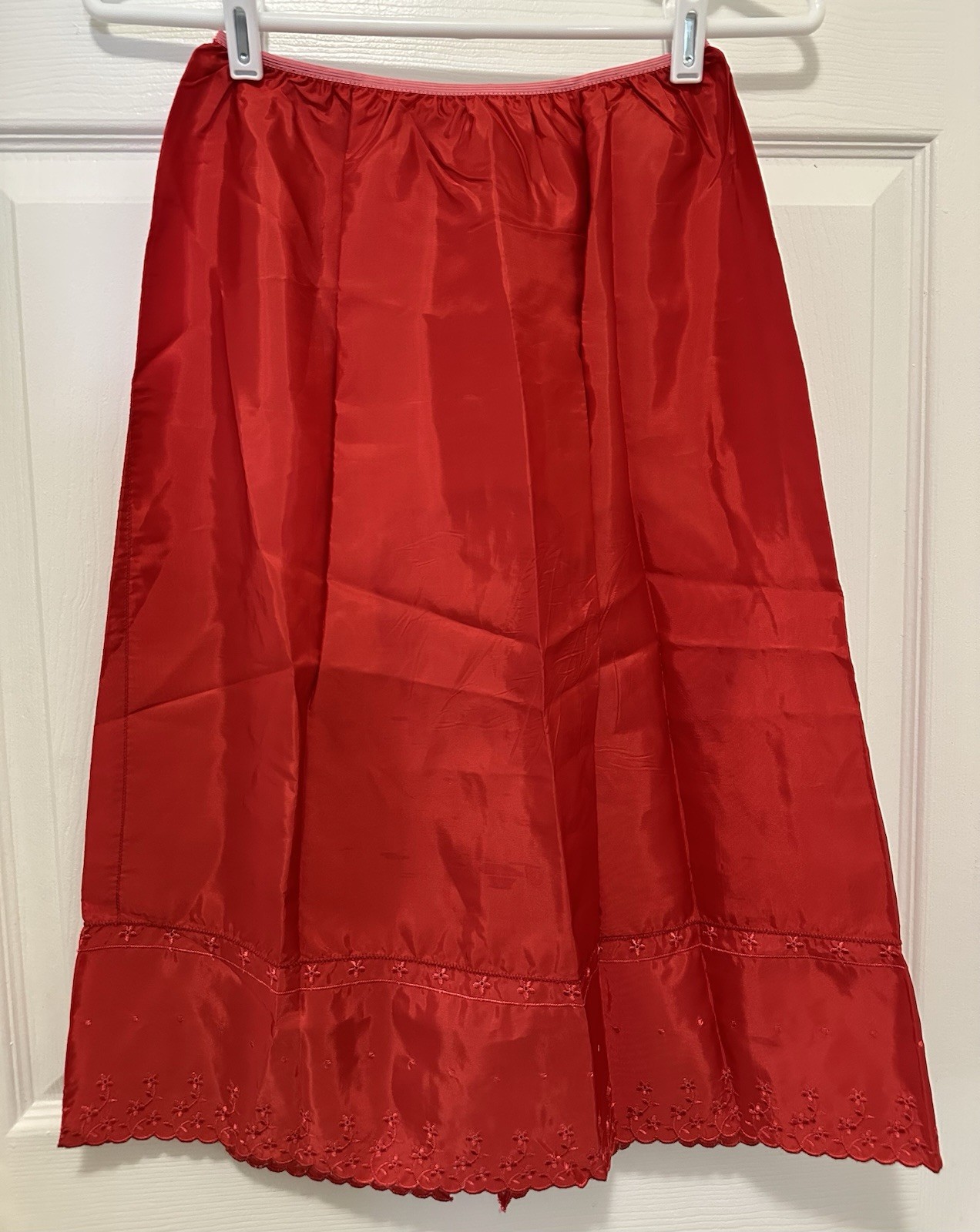 Vtg Charmode Sears Slip Skirt Red Sz Medium Retro
