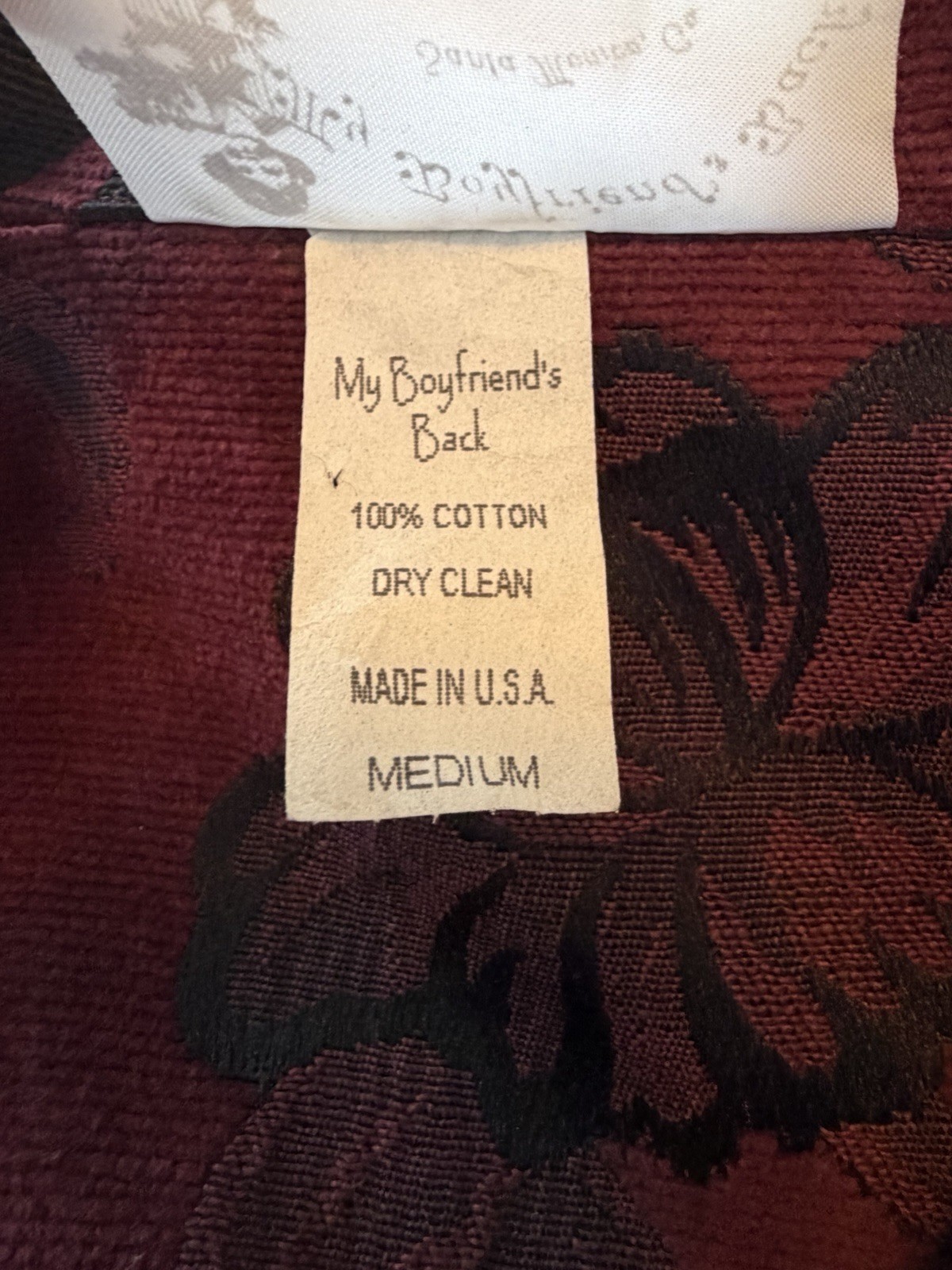 My Boyfriends Back Santa Monica VTG Floral Jacket Sz M Tapestry Ornate Buttons