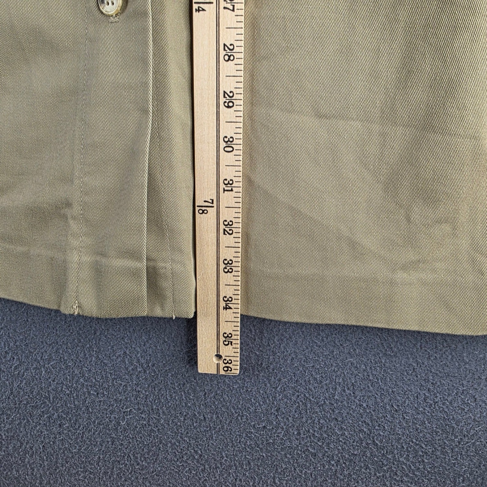 Gotcha Covered Maxi Skirt 30″ Waist Khaki Button Front Pleated Cotton Twill USA