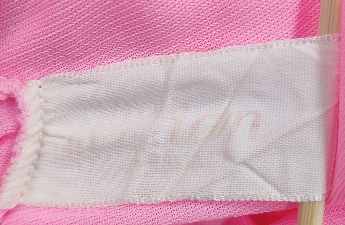 Vintage Avian Hot Pink Nylon Nightgown Lace Trim Modified **Flawed Medium