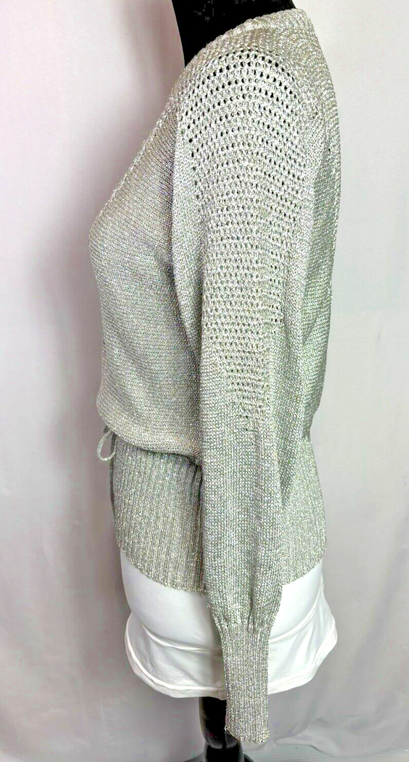 Maretto by Jon Michele Vintage Metallic Knit sweater 70’s Disco