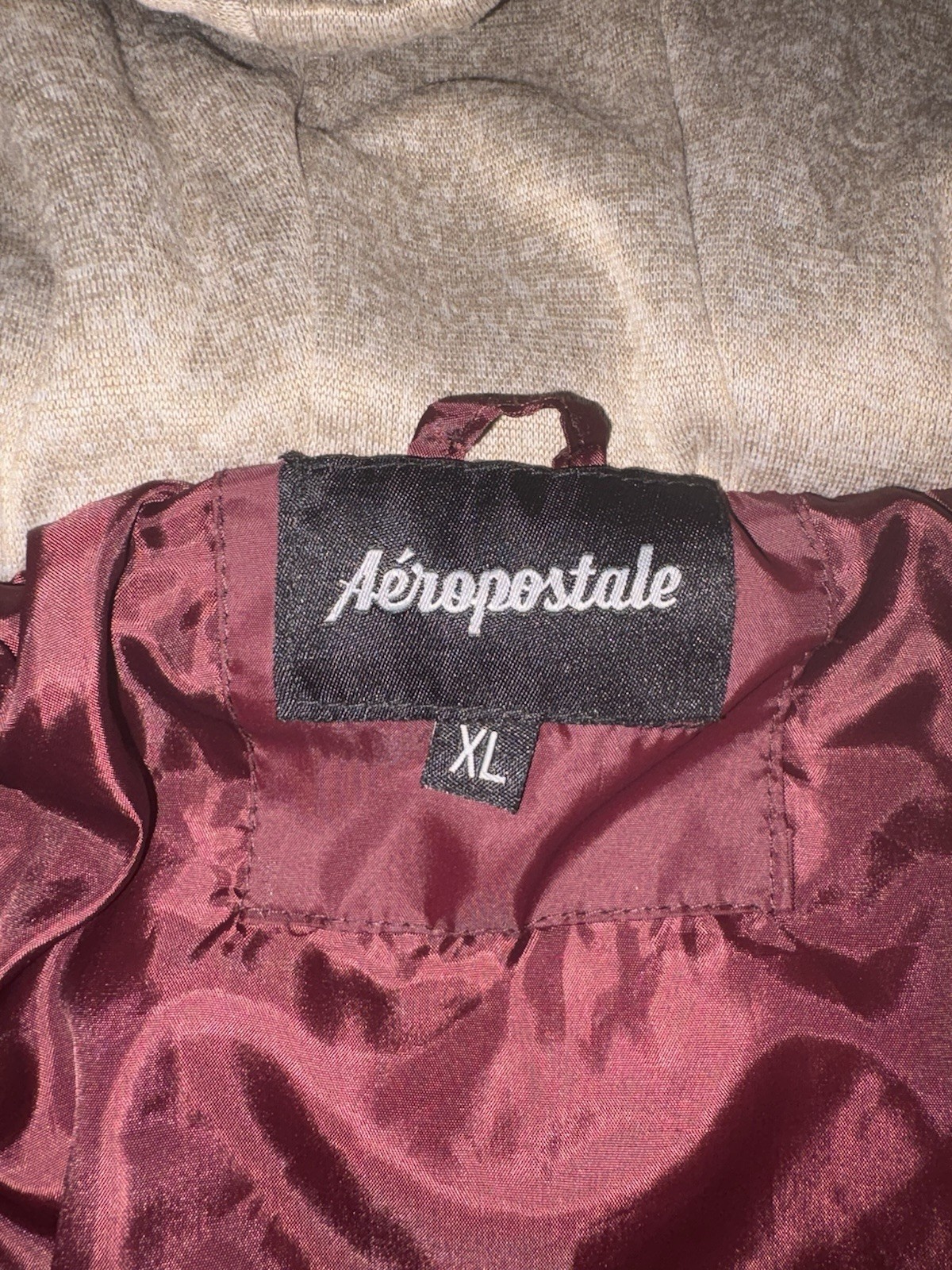 Y2K Vintage Aeropostale Distressed Bomber Hoodie Puffer Jacket Size XL Hoodie