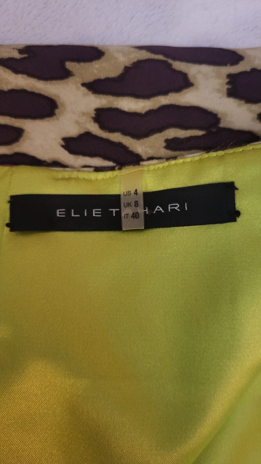 Elie Tahari Skirt Pencil Animal Leopard Print Modern 1990s Zippered Size 4 Cool