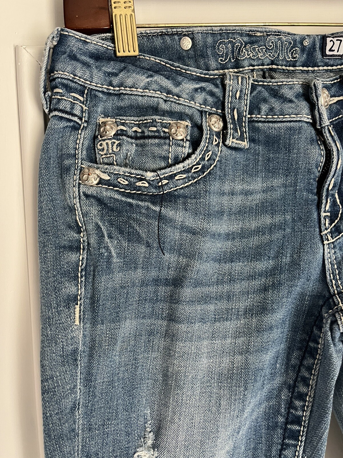 Miss Me Denim Boot Jeans Womens Size 27 Style: JPW5069 *Hemmed to 31 ” inseam
