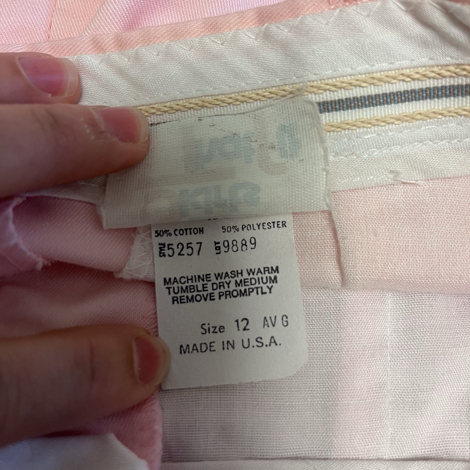 Vintage SEARS Roebuck Co. SKIRTS THAT FIT Sz 12 Pink Full Hip Skirt Made in USA