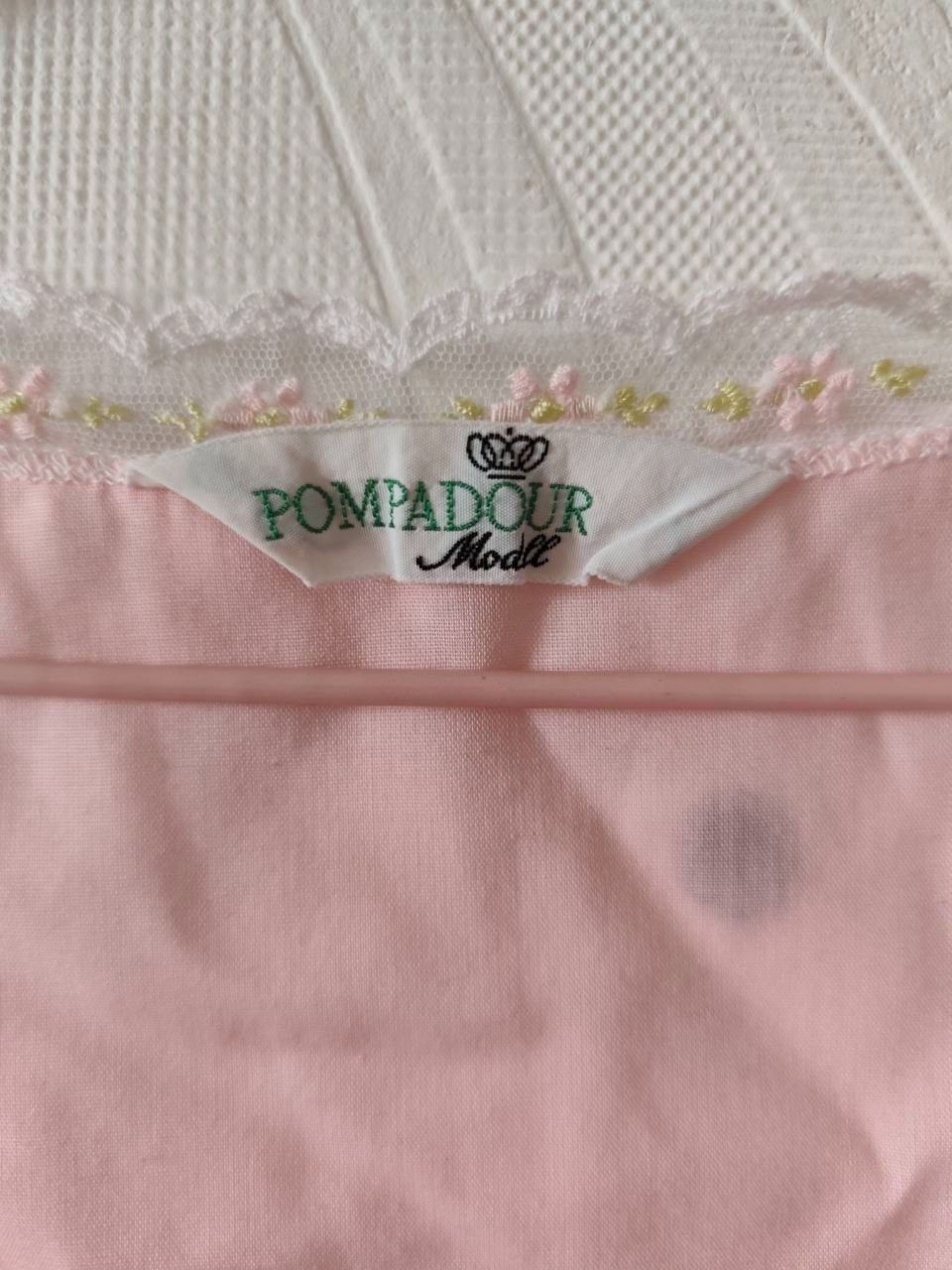 Pompadour Modell Vintage 70s Pink Babydoll Nightgown Cotton Blend Size 44 XL XXL